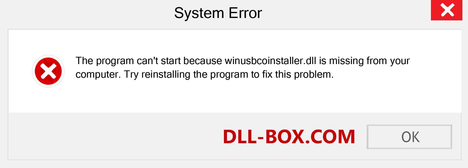  winusbcoinstaller.dll file is missing?. Download for Windows 7, 8, 10 - Fix  winusbcoinstaller dll Missing Error on Windows, photos, images